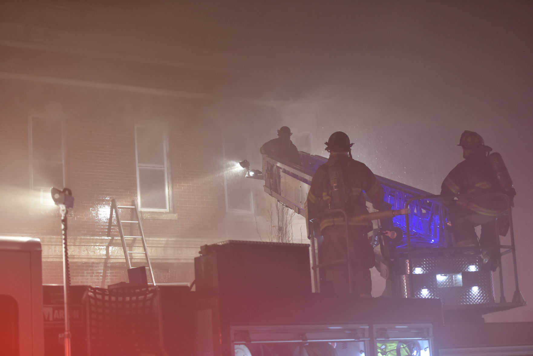 Crews battle fire at the Copper Penny